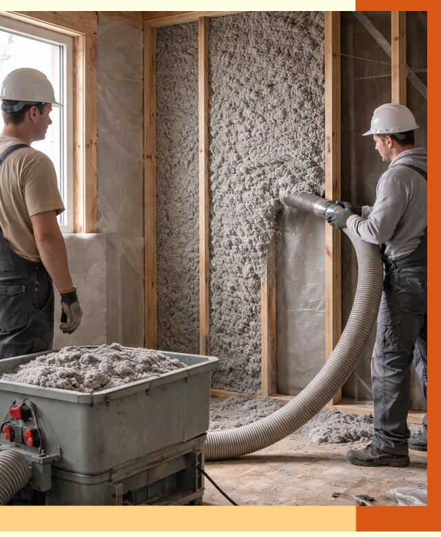 Утепление каркасного дома эковатой в Сибае от 1850 руб. | ТепломастерСба