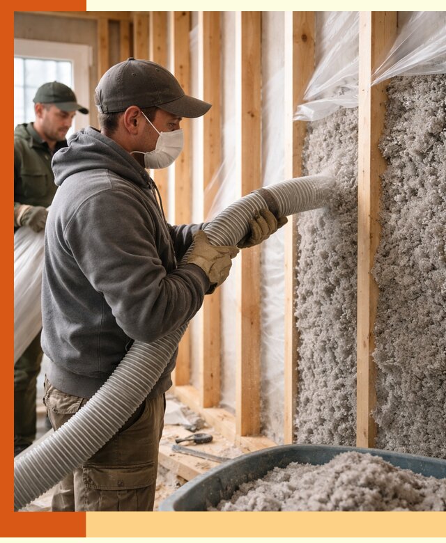 Утепление каркасного дома эковатой в Сибае — качественно и надолго