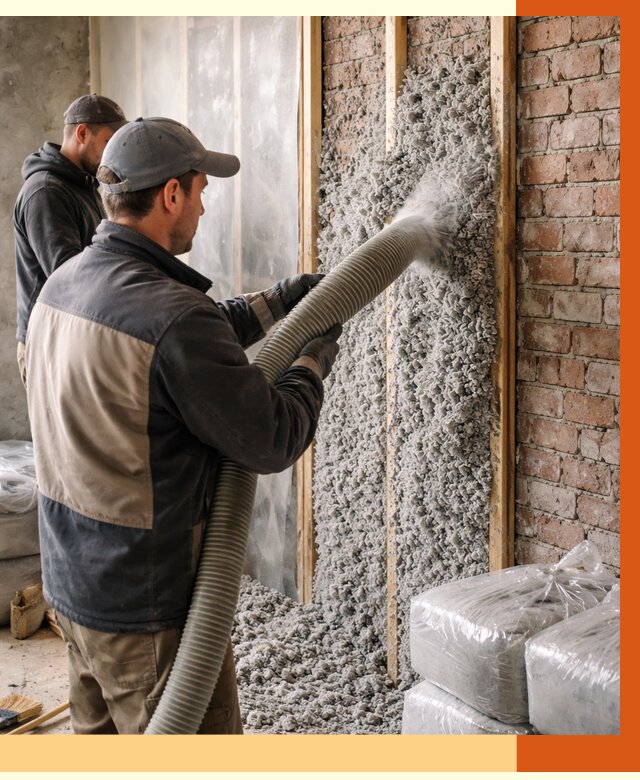 Утепление кирпичного дома эковатой в Сибае от 2415 руб./м² | ТепломастерСба