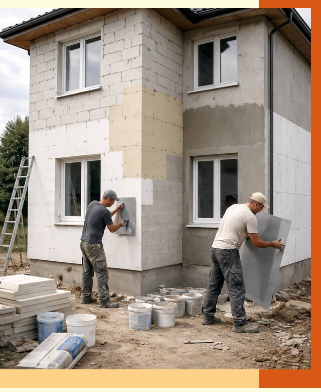 Утепление дома из газобетона в Сибае от 4316 руб./м² — заказать у ТепломастерСба