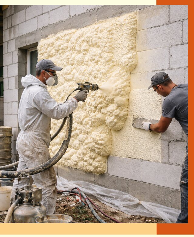 Утепление дома из газобетона ППУ в Сибае от 4932 руб./м² под ключ | ТепломастерСба