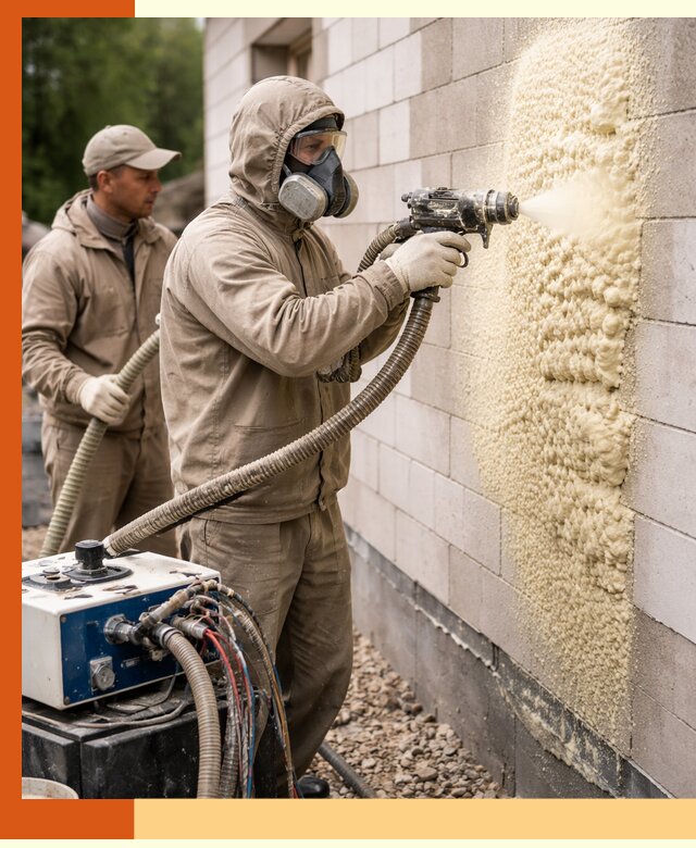 Утепление дома из газобетона ППУ в Сибае — надежная теплоизоляция