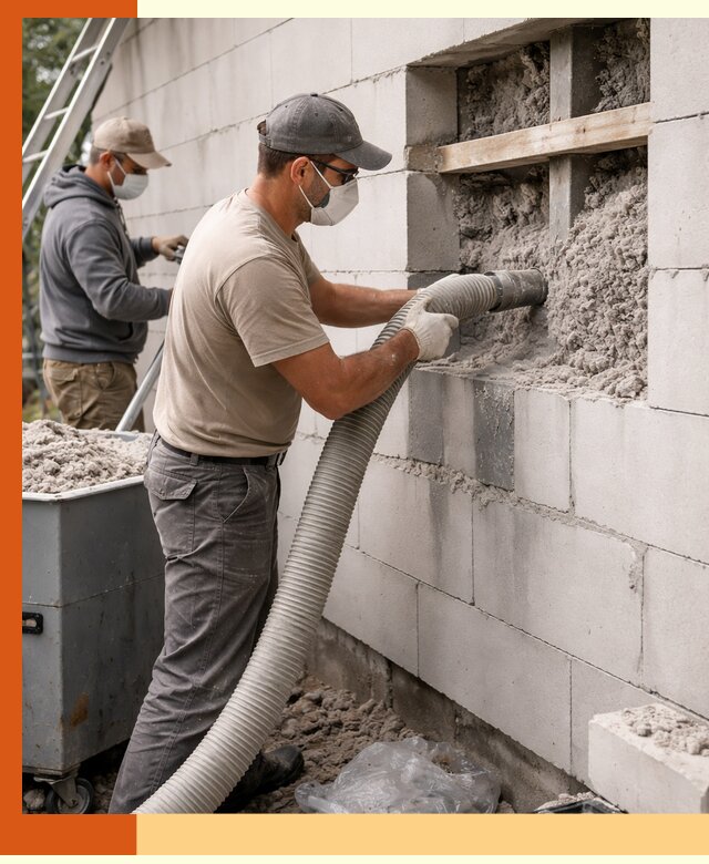 Утепление дома из газобетона эковатой в Сибае