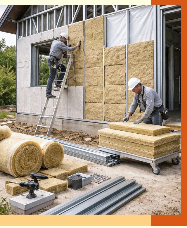 Утепление дома из ЛСТК в Сибае от 5344 руб./м² — профессионально | ТепломастерСба