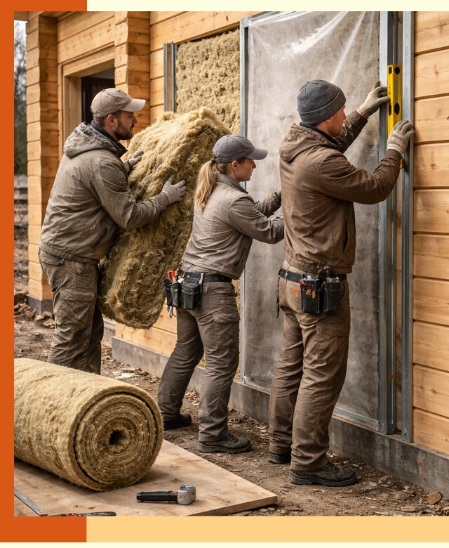 Утепление дома из двойного бруса в Сибае качественно и надёжно