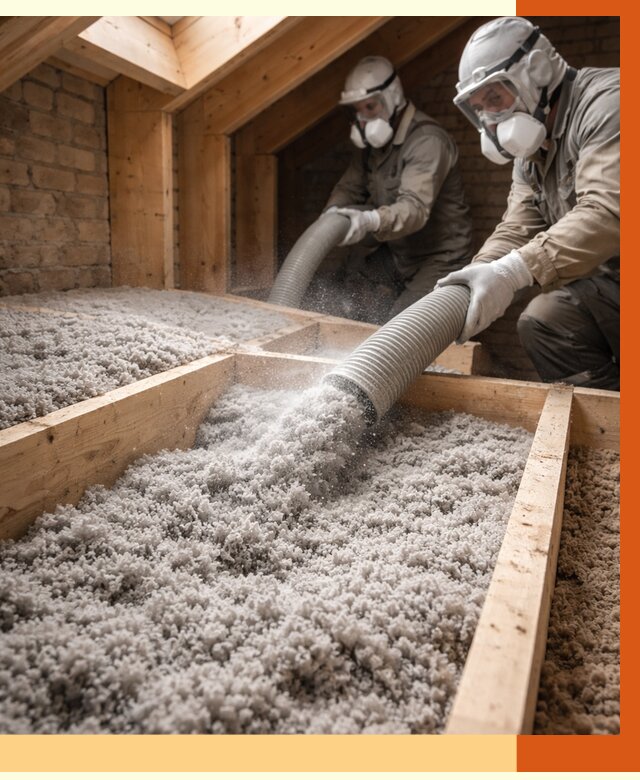 Утепление коттеджа эковатой в Сибае от 2569 руб./м² — комплексная задувка и монтаж | ТепломастерСба