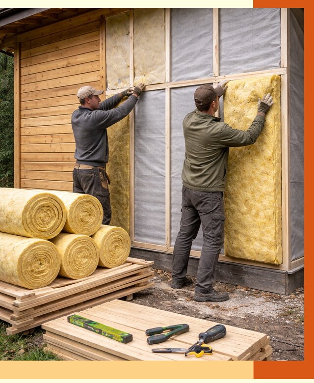 Утепление бани снаружи в Сибае от 87346 руб. под ключ | ТепломастерСба