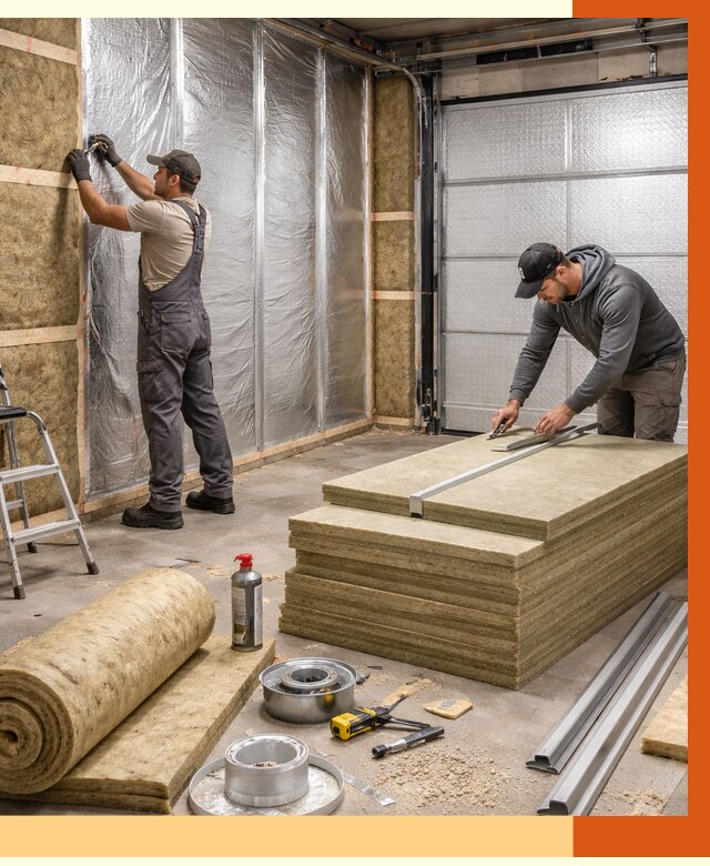 Утепление гаража в Сибае от 4624 руб/м2 — комплексное утепление ворот и стен | ТепломастерСба