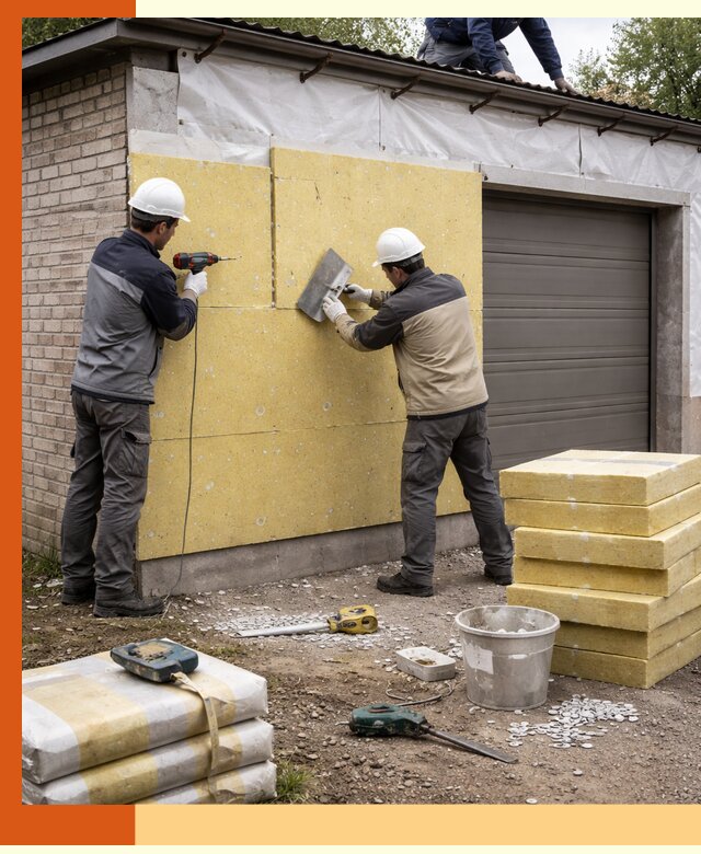 Утепление гаража снаружи в Сибае качественно и надёжно