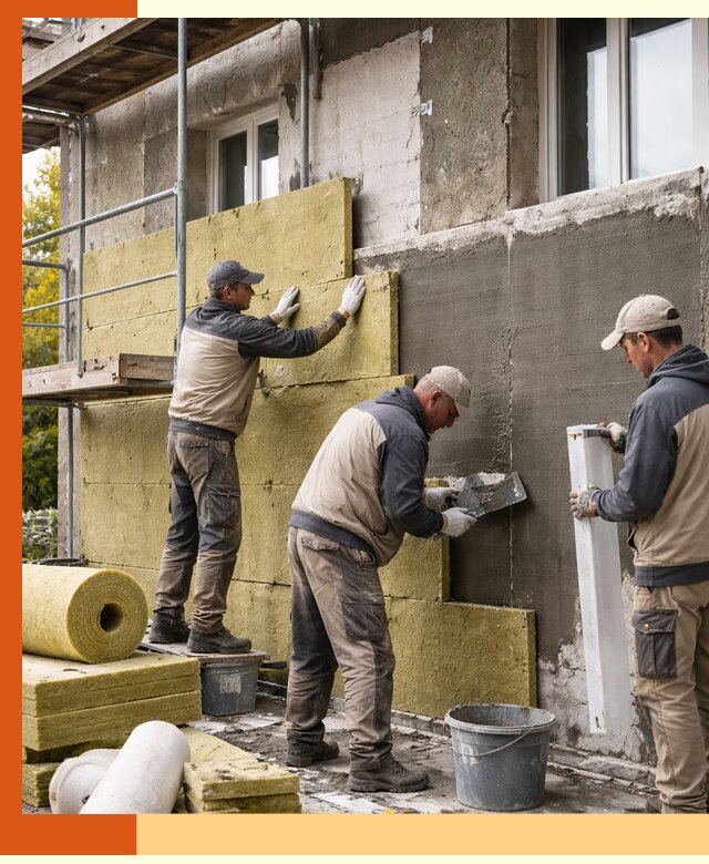 Утепление фасада зданий и домов в Сибае