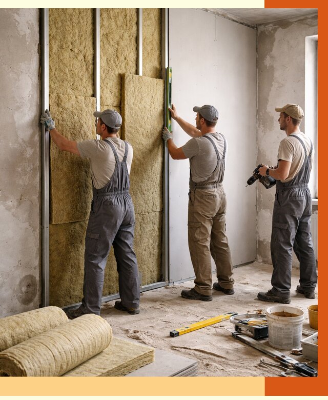 Утепление стен изнутри в Сибае от 2312 руб/м² под ключ | ТепломастерСба