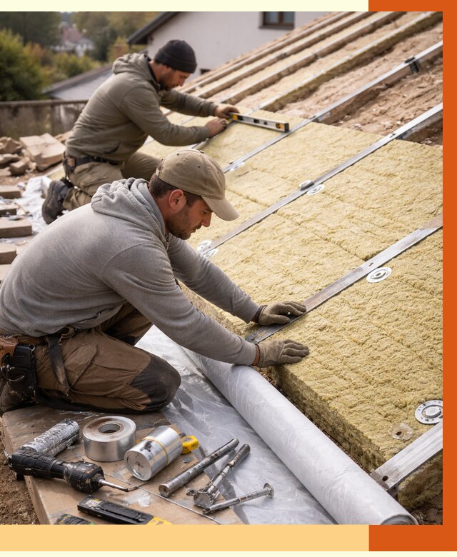 Утепление крыши снаружи в Сибае под ключ от 1233 руб./м2 | ТепломастерСба