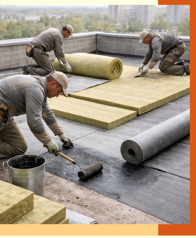 Утепление плоской крыши в Сибае от 7399 руб./м2 под ключ | ТепломастерСба