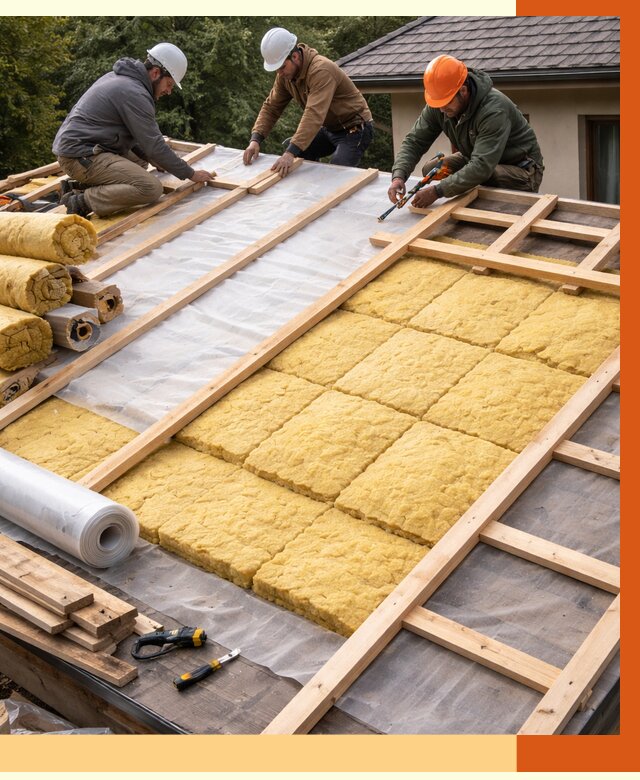 Утепление скатной крыши в Сибае от 1285 руб./м2 под ключ | ТепломастерСба