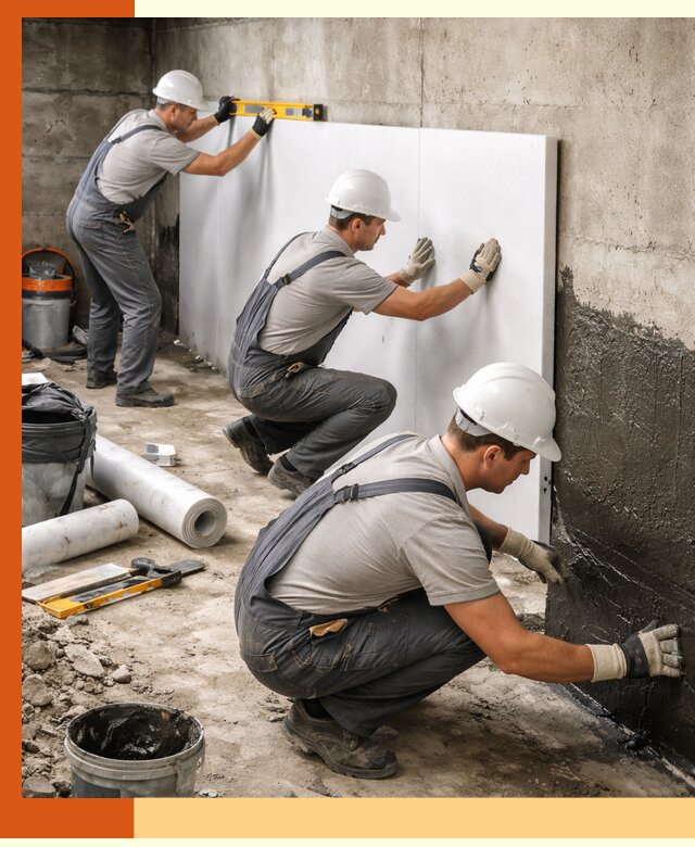 Утепление фундамента изнутри профессионально в Сибае