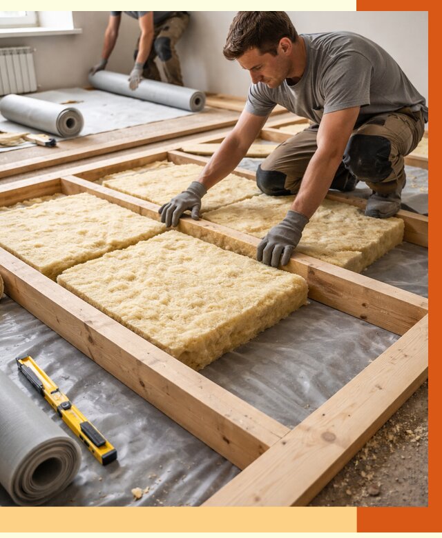 Утепление деревянного пола в Сибае от 1541 руб./м2 под ключ | ТепломастерСба