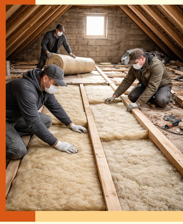 Утепление чердака в Сибае — профессиональная теплоизоляция кровли