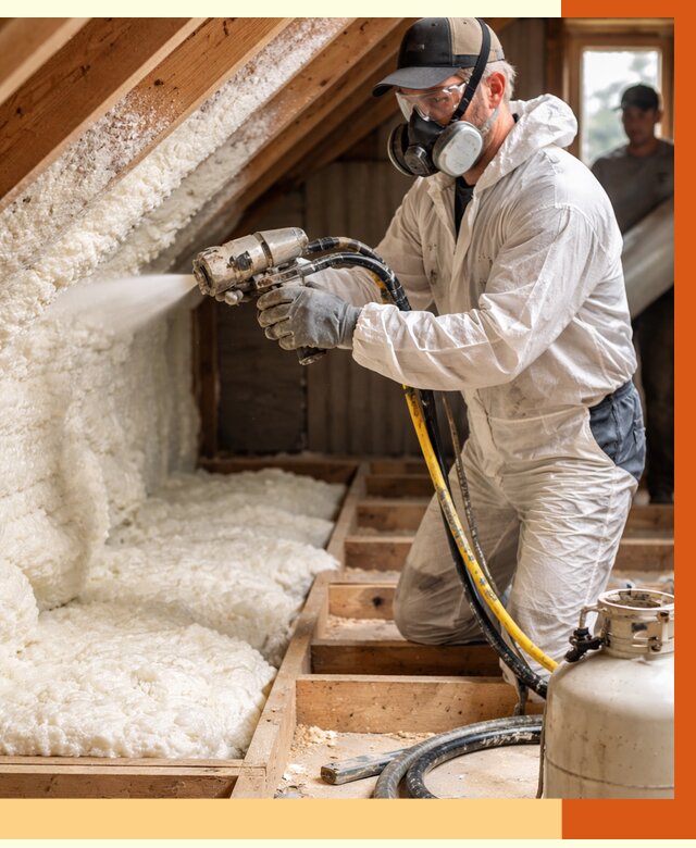 Утепление чердака ППУ в Сибае от 8858 руб./м2 — услуга под ключ | ТепломастерСба