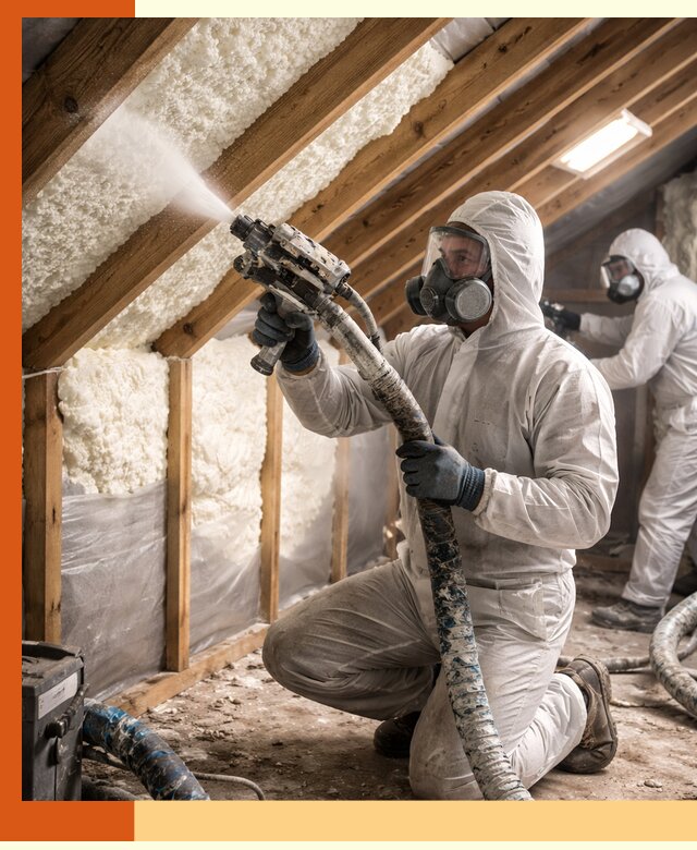 Утепление чердака пенополиуретаном (ППУ) в Сибае