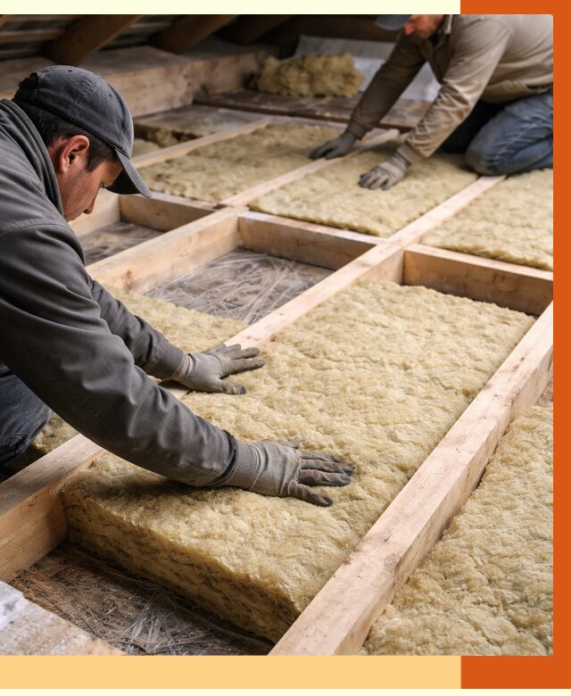 Утепление чердака минватой в Сибае от 3597 руб/м2 под ключ | ТепломастерСба