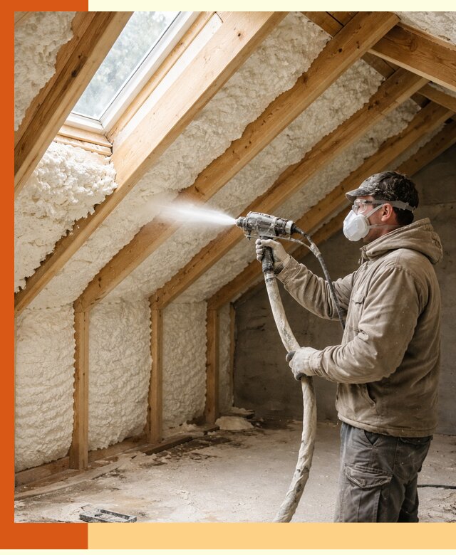 Утепление мансарды ППУ в Сибае быстро и надежно