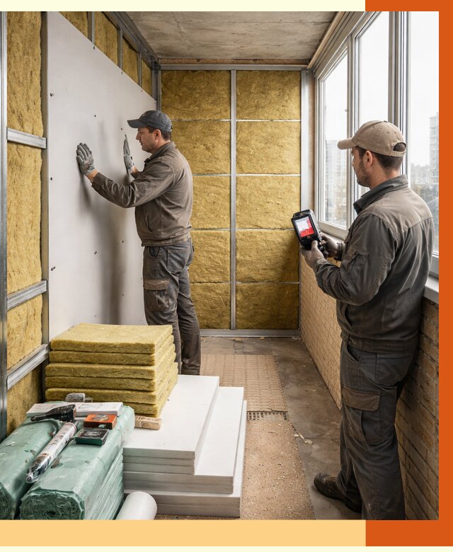 Утепление балкона в Сибае от 4624 руб. под ключ | ТепломастерСба