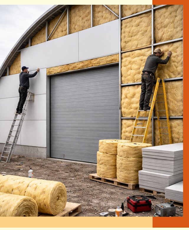 Утепление ангара пенополиуретаном в Сибае от 7399 руб./м² — комплекс от ТепломастерСба