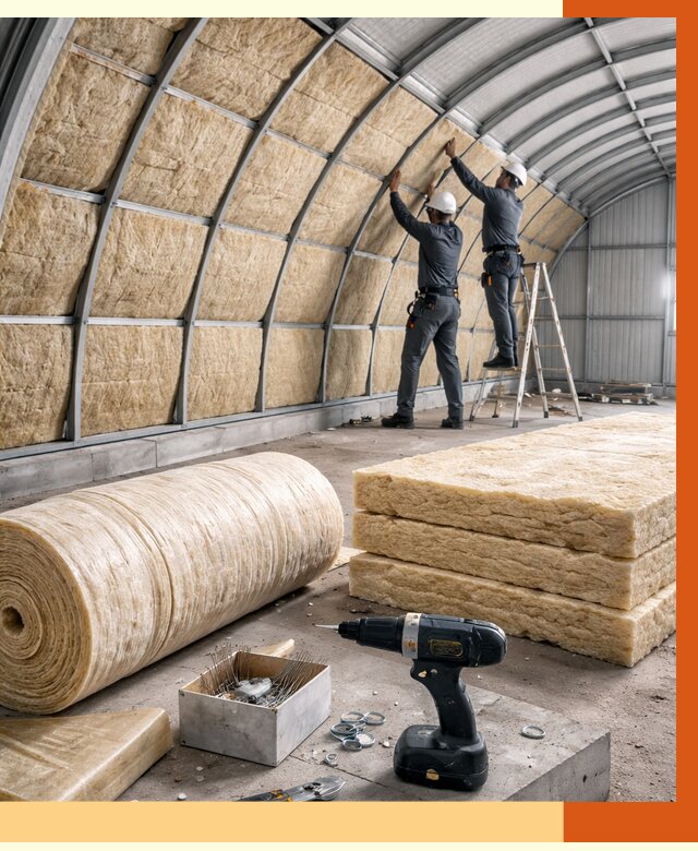 Утепление арочного ангара в Сибае от 3288 руб./м2 под ключ | ТепломастерСба