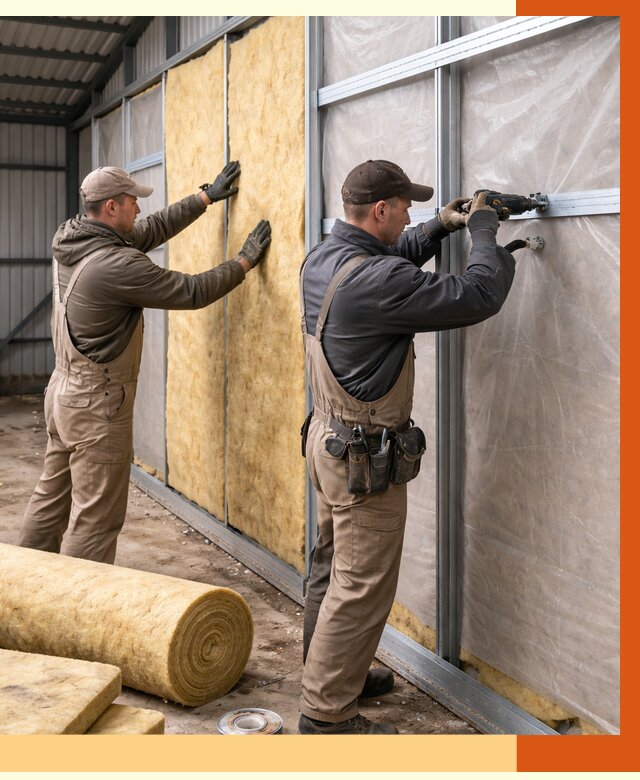 Утепление металлического ангара в Сибае от 4881 руб/м2 — услуги под ключ | ТепломастерСба