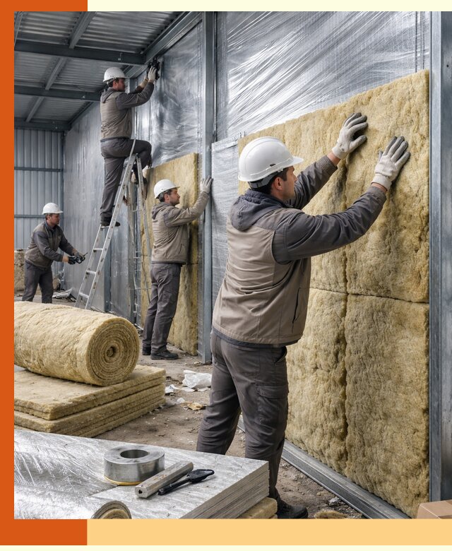 Утепление металлического склада в Сибае: теплоизоляция и герметизация