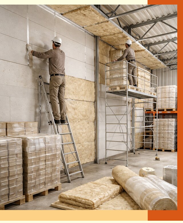 Утепление склада готовой продукции в Сибае от 2004 руб./м2 — комплексно | ТепломастерСба