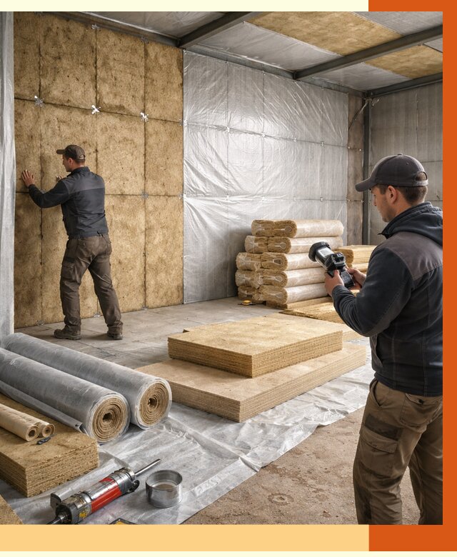 Утепление теплого склада в Сибае под ключ от 11817 руб/м² | ТепломастерСба