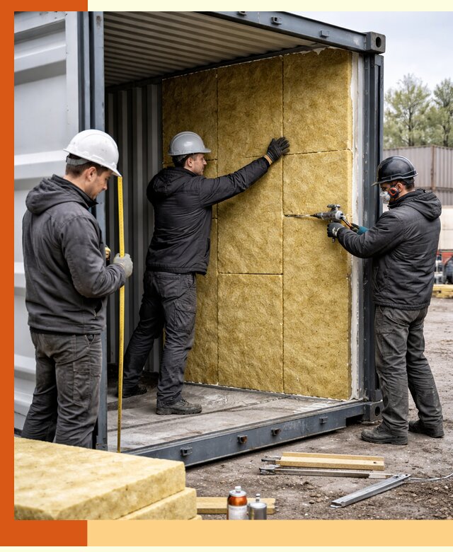 Утепление морского контейнера в Сибае: надежная теплоизоляция и защита