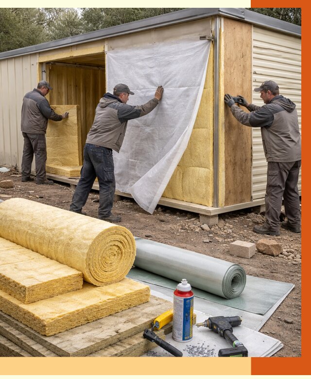 Утепление строительной бытовки в Сибае от 12845 руб. под ключ | ТепломастерСба