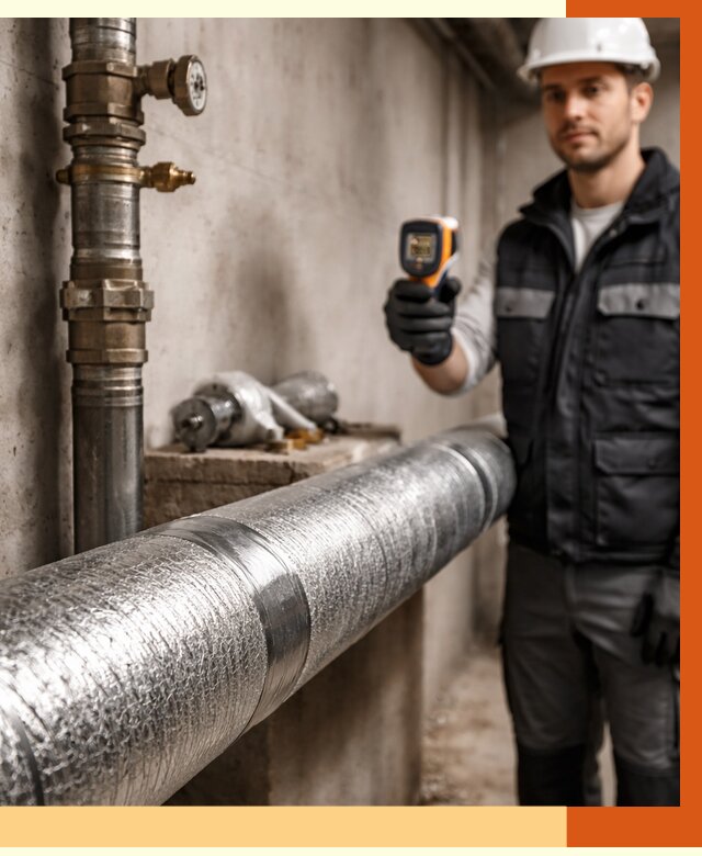 Утепление труб водоснабжения в Сибае от 8735 руб. за м² — услуги ТепломастерСба