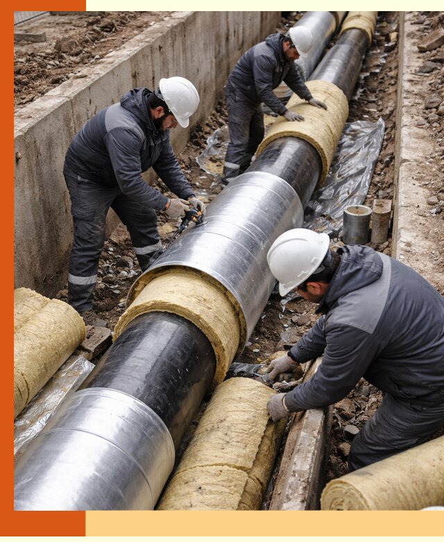 Утепление теплотрассы в Сибае: утеплительные работы и материалы