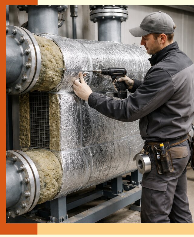 Утепление теплообменника в Сибае — профессиональная теплоизоляция оборудования