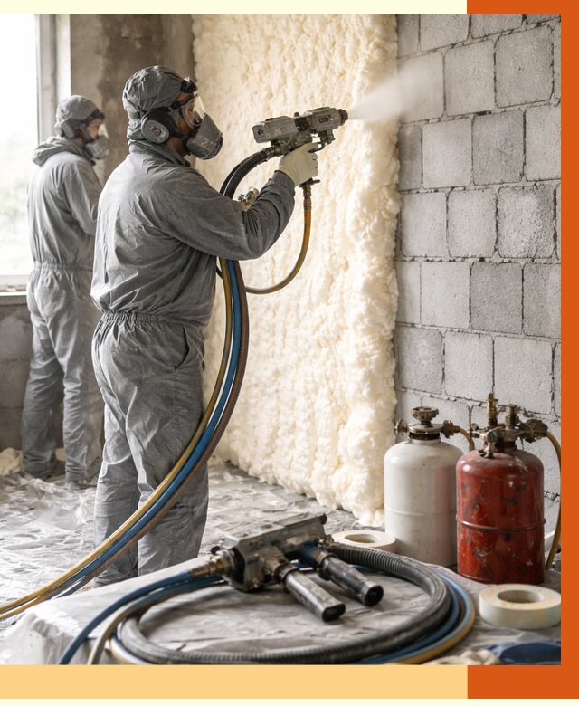 Утепление блочной стены ППУ в Сибае от 4367 руб./м² — ТепломастерСба