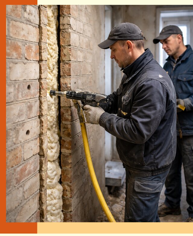 Межстеновое утепление пенополиуретаном в Сибае