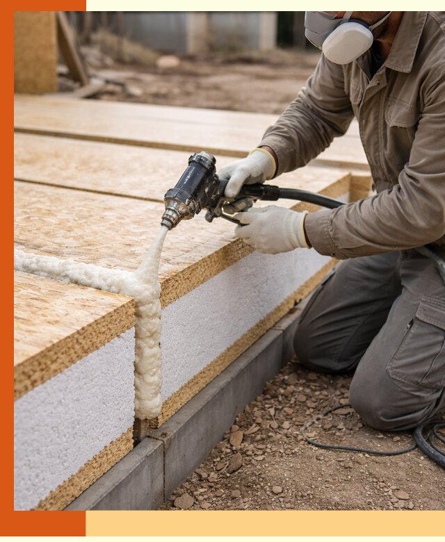 Утепление СИП-панелей пенополиуретаном (ППУ) в Сибае