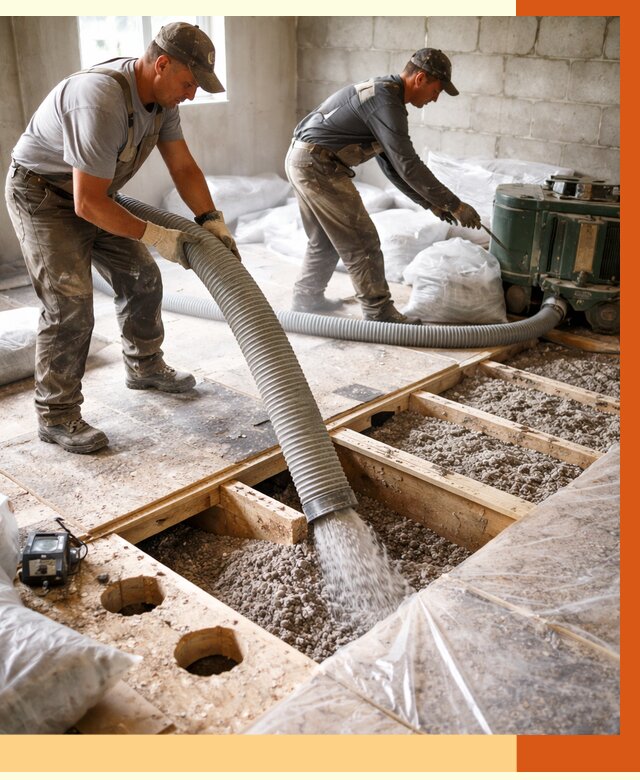 Заполнение пустот перекрытий в Сибае от 4624 руб. под ключ | ТепломастерСба