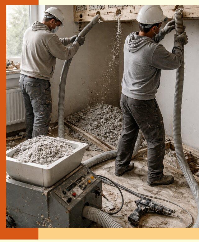 Заполнение пустот перекрытий пеной и наполнителями в Сибае