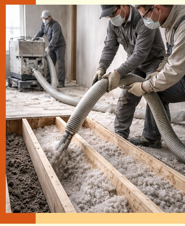 Заполнение полостей межэтажного перекрытия в Сибае эффективно и герметично