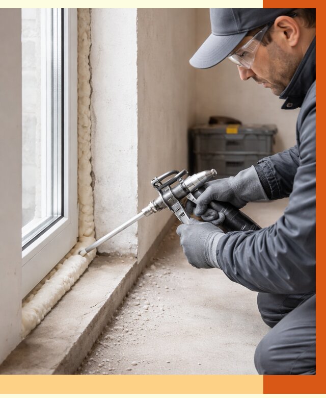 Герметизация стыков ППУ в Сибае от 1696 руб. за м2 — утепление примыканий под ключ | ТепломастерСба