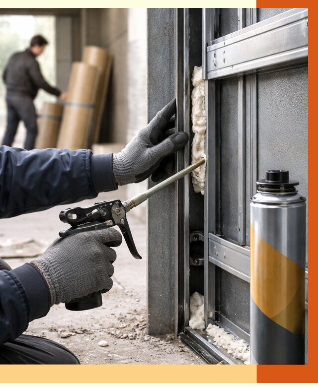 Заполнение пустот ворот в Сибае от 4624 руб. — заливка ППУ, утепление под ключ | ТепломастерСба