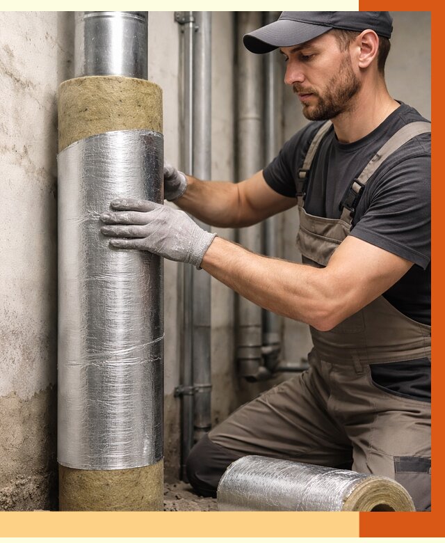 Шумоизоляция труб в Сибае от 1233 руб. — шумоподавление и звукоизоляция труб | ТепломастерСба