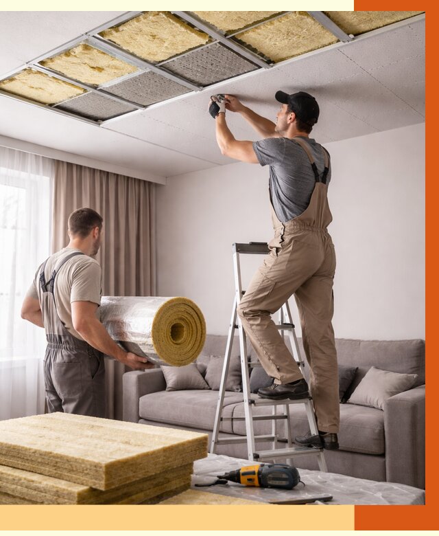 Шумоизоляция потолка в Сибае от 2312 руб. под ключ | Профессионально — ТепломастерСба