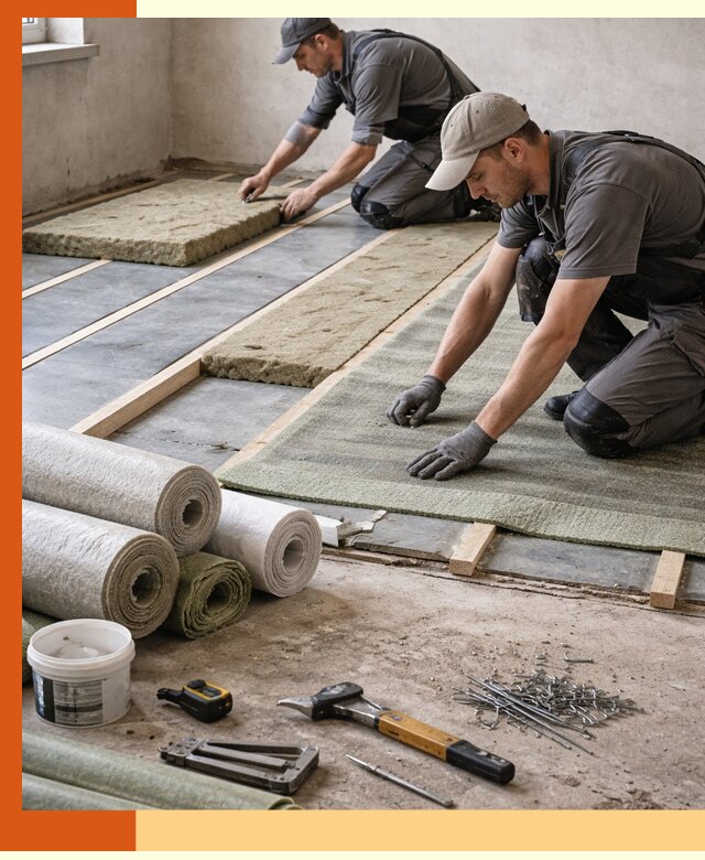 Шумоизоляция пола в Сибае — профессиональная звукоизоляция помещений