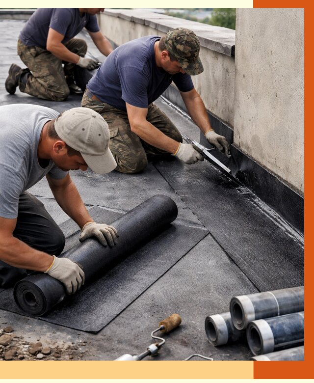 Гидроизоляция кровли в Сибае от 4624 руб. — профессиональная гидроизоляция крыши | ТепломастерСба