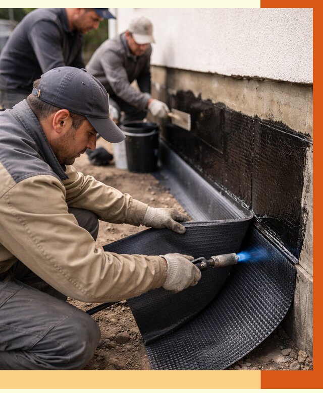 Гидроизоляция цоколя и отмостки в Сибае от 8735 руб. — ТепломастерСба